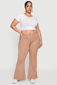 Plus Flare Leg Active Pants with Pockets