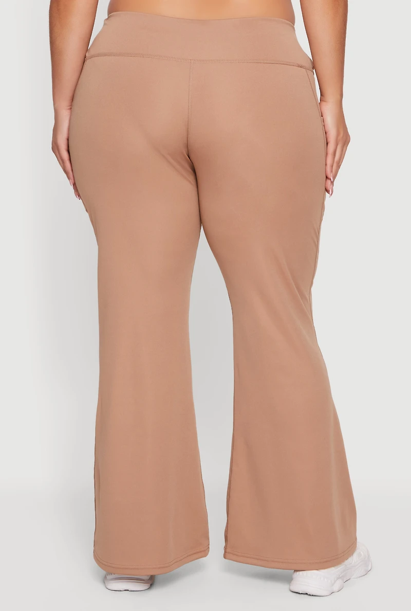 Plus Flare Leg Active Pants with Pockets