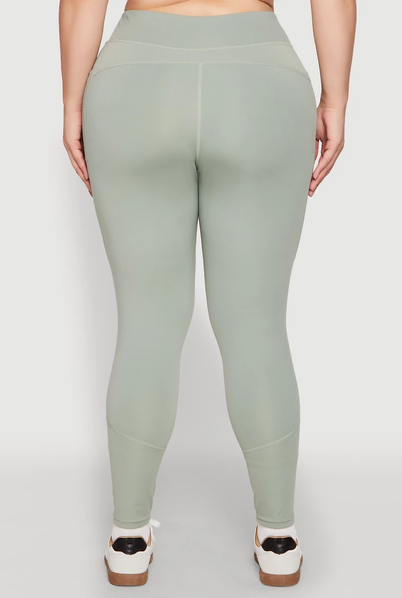 Womens Plus Cell Phone Pocket Leggings,