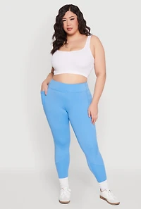 Womens Plus Cell Phone Pocket Leggings,