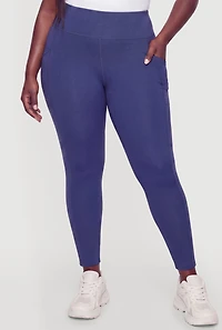Plus Cell Phone Pocket Leggings