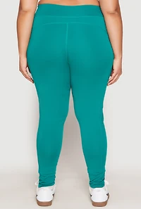 Womens Plus Side Pocket High Waist Active Leggings,