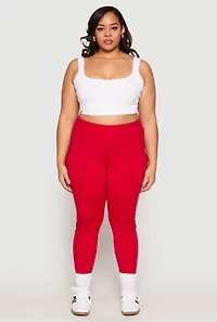 Womens Plus Side Pocket High Waist Active Leggings,