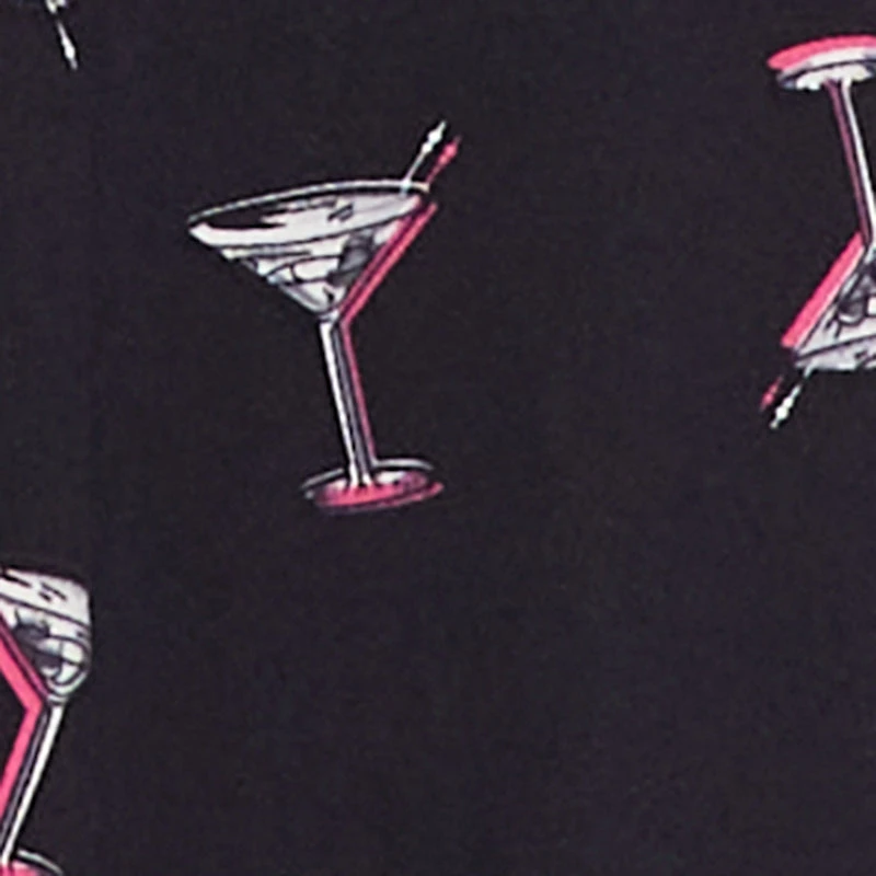 Plus Martini Print Robe and Cami Nightgown