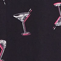 Plus Martini Print Robe and Cami Nightgown