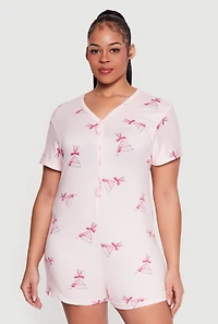 Plus A Tini Bit Prettier Graphic Pajama Romper