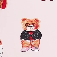 Plus Teddy Bear Print Pajama Romper