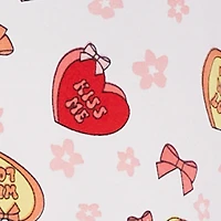 Plus Kiss Me Heart Patterned Pajama Romper
