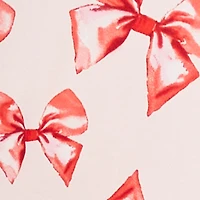 Plus Bow Print Pajama Romper