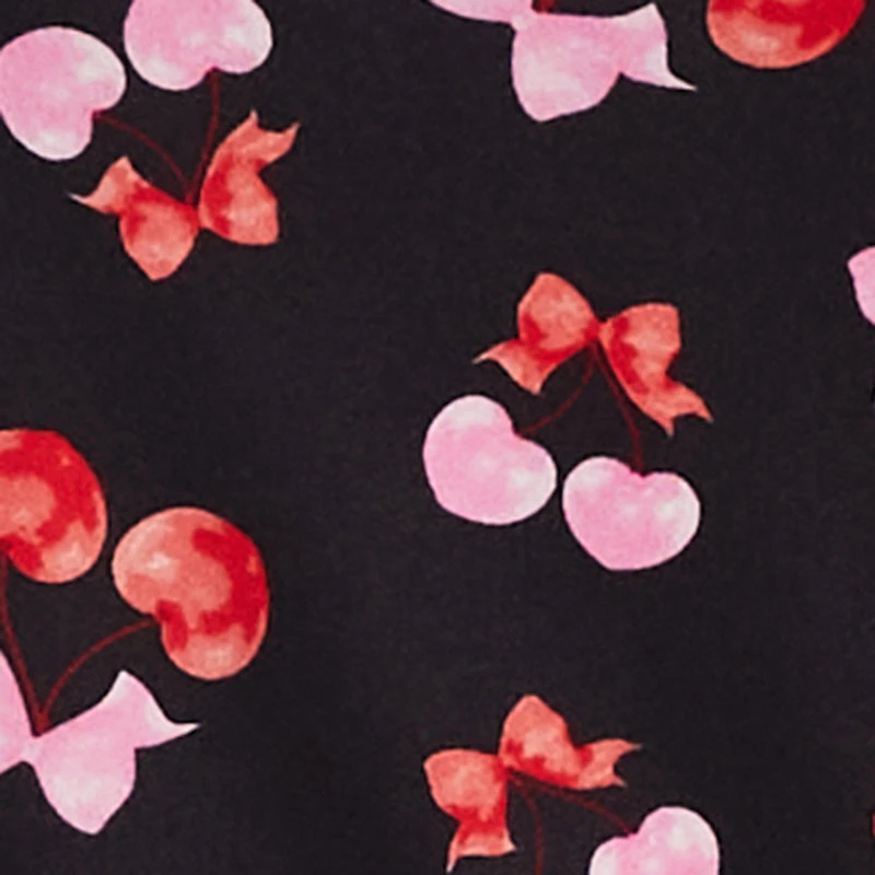 Plus Heart Cherry Print Robe and Cami Nightgown