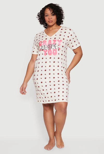 Plus Crazy About You Sleepshirt