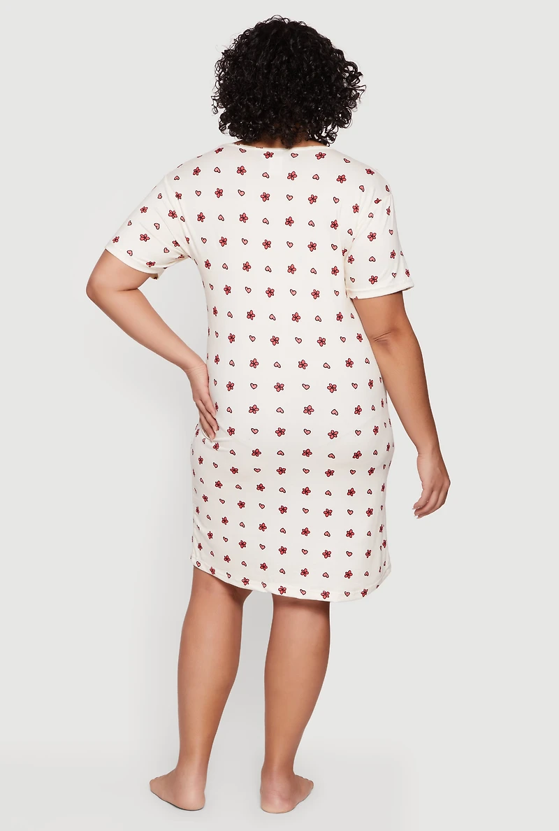 Plus Crazy About You Sleepshirt