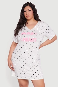Plus Miss Steal Your Heart Graphic Sleepshirt