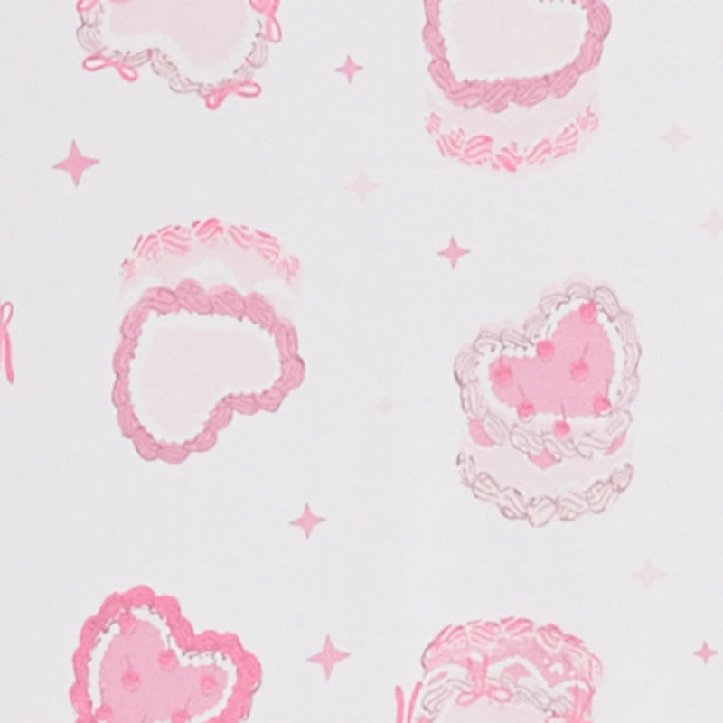 Plus Cherry Cake Patterned Scoop Neck Sleep Shirt