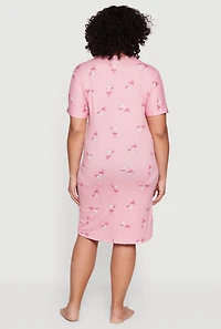 Plus Galentine Social Club Glitter Graphic Sleepshirt