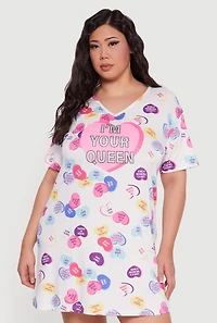 Plus Im Your Queen Graphic Sleepshirt
