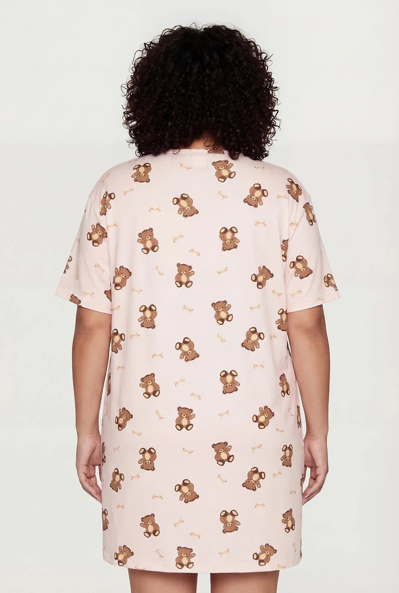 Plus Born To Party Forced Work Sleepshirt