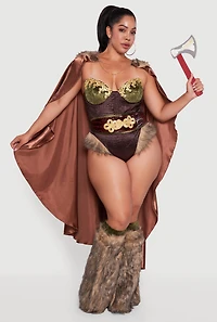 Womens Plus Size Valhalla Honey Costume, Brown, Size 1X