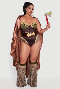 Womens Plus Size Valhalla Honey Costume, Brown, Size 1X