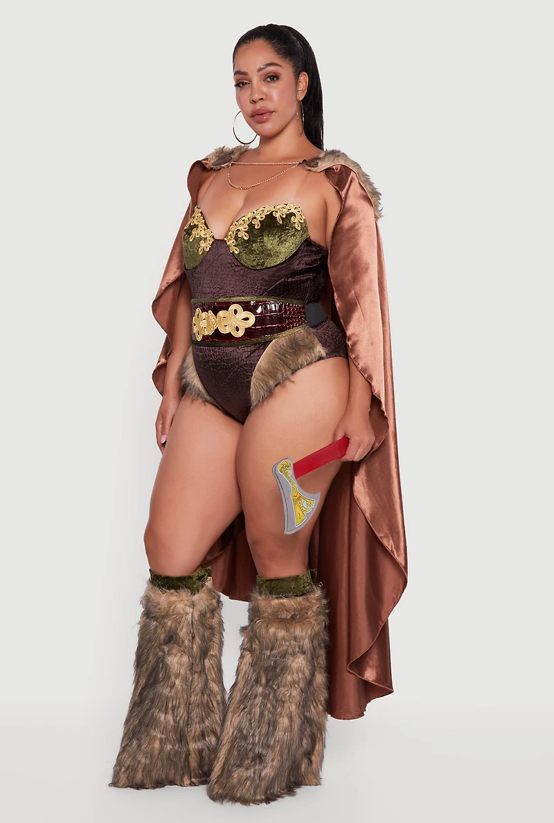 Womens Plus Size Valhalla Honey Costume, Brown, Size 1X