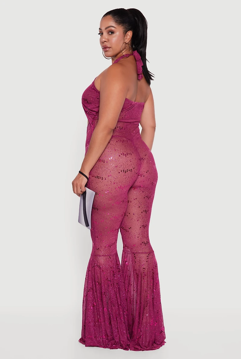 Womens Plus Size Pop Star Babe Costume, Purple, Size 2X