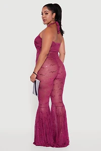 Womens Plus Size Pop Star Babe Costume, Purple, Size 2X