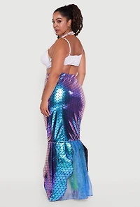 Womens Plus Size Majestic Mermaid Costume, Multi, Size 1X