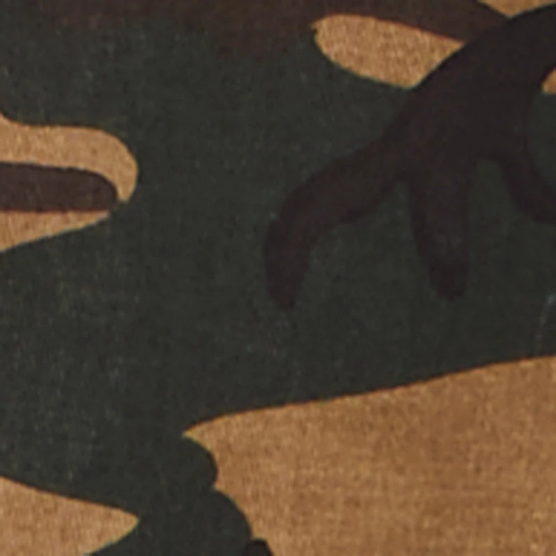 Camouflage Open Front Trench Coat