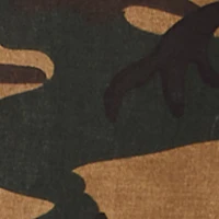 Camouflage Open Front Trench Coat