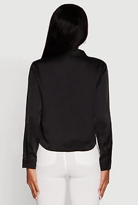 Satin Long Sleeve Shirt