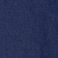 Denim Long Sleeve Half Button Front Blouse