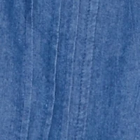 Chambray Notch Neck Button Front Shirt