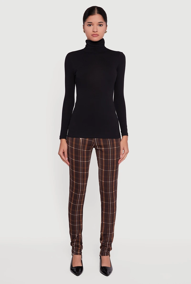 Long Sleeve Ruched Turtleneck Tee