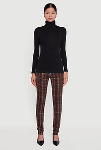 Long Sleeve Ruched Turtleneck Tee