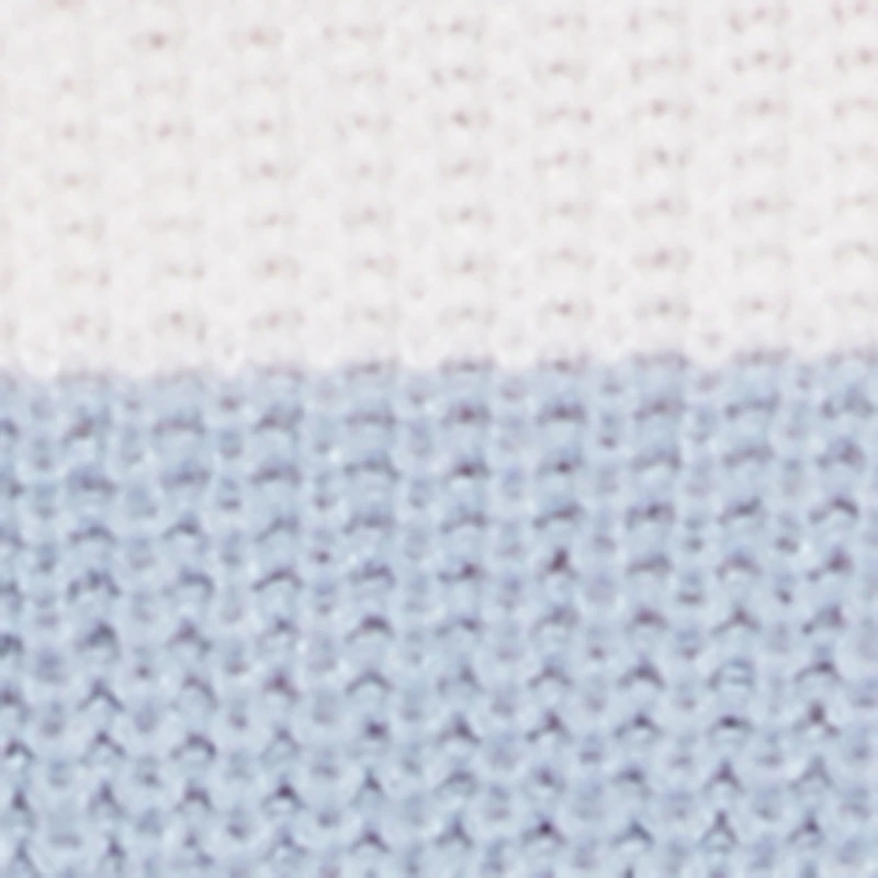 Striped Long Sleeve Mock Neck Cropped Sweater