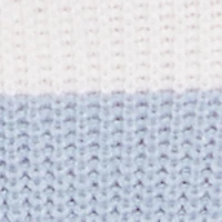 Striped Long Sleeve Mock Neck Cropped Sweater