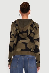 Camouflage Long Sleeve Sweater Hoodie
