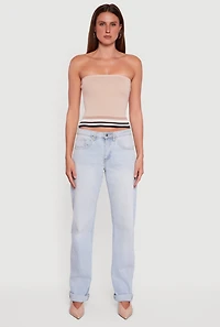 Womens Contrast Trim Bolero Cardigan and Sweater Tube Top,