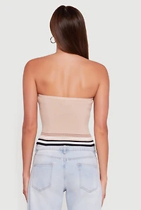 Womens Contrast Trim Bolero Cardigan and Sweater Tube Top,