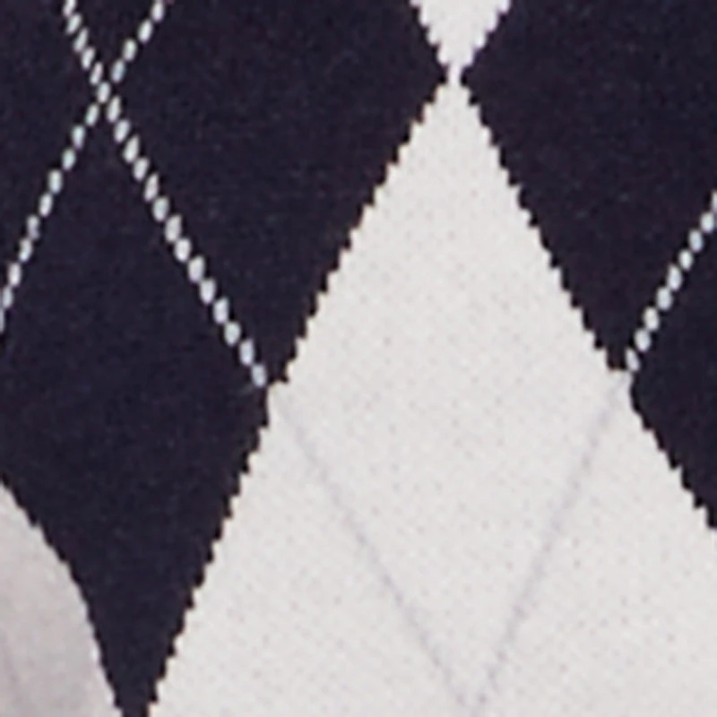 Destination Patch Graphic Argyle Plaid Button Front Cardigan