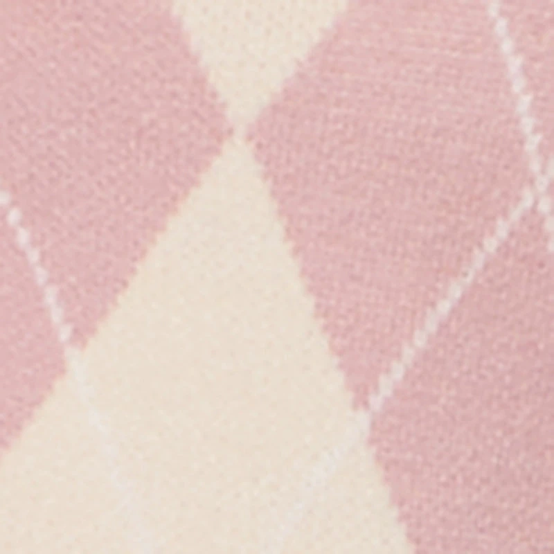 Destination Patch Graphic Argyle Plaid Button Front Cardigan