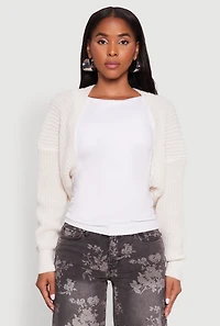 Womens Open Front Cardigan Shrug,