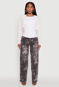 Womens Open Front Cardigan Shrug, Beige, Size XL