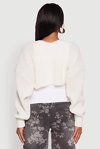 Womens Open Front Cardigan Shrug,