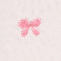 Chenille Bow Print V-Neck Sweater Vest