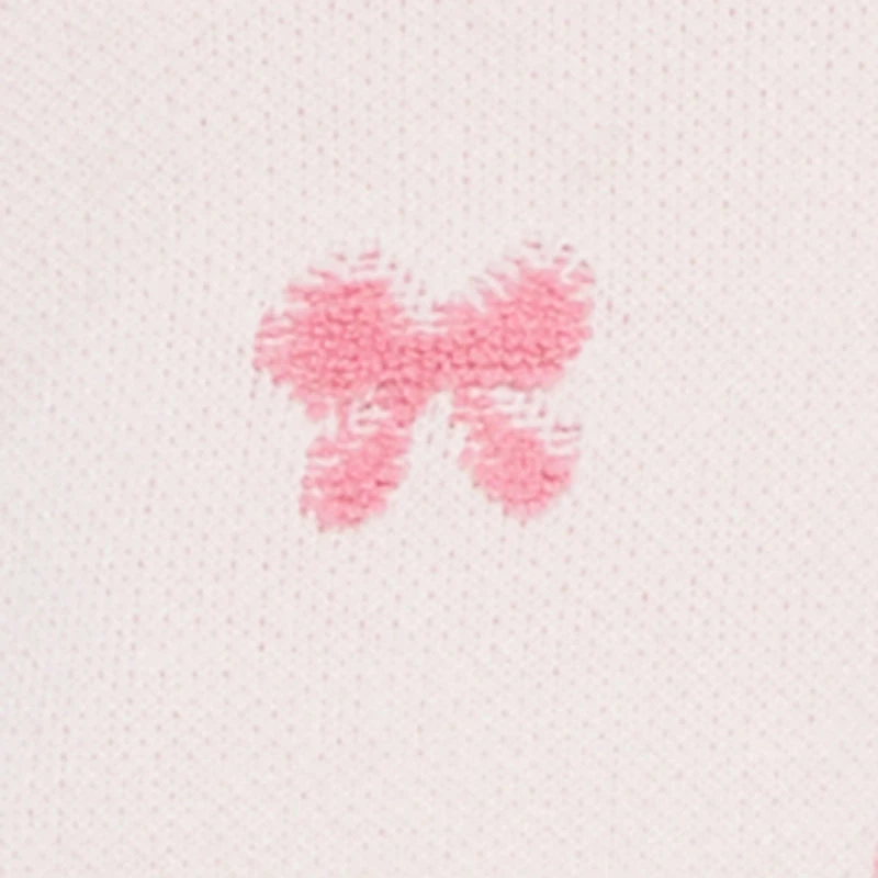 Chenille Bow Print V-Neck Sweater Vest