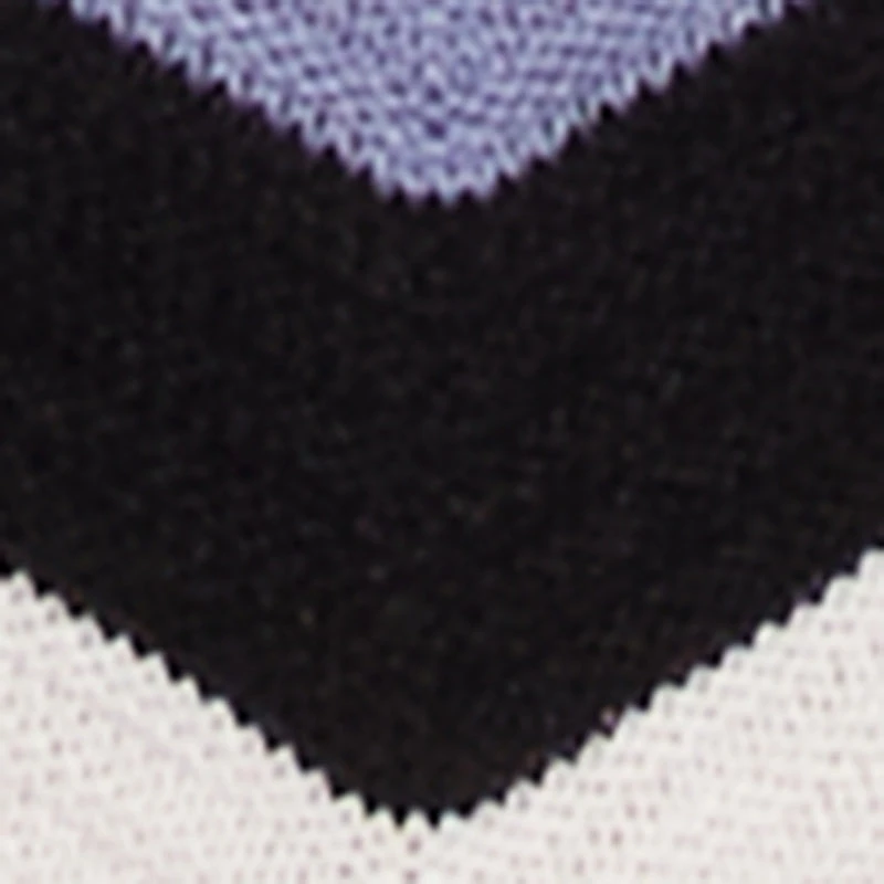 Chevron Pointelle Knit Hooded Sweater