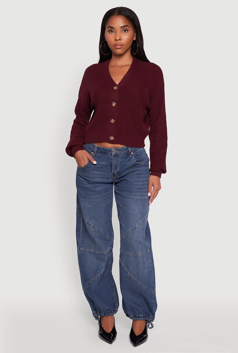 Classic Fit V-Neck Button Front Cardigan