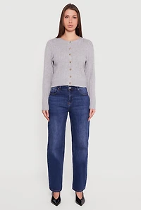 Cable Knit Button Front Cardigan