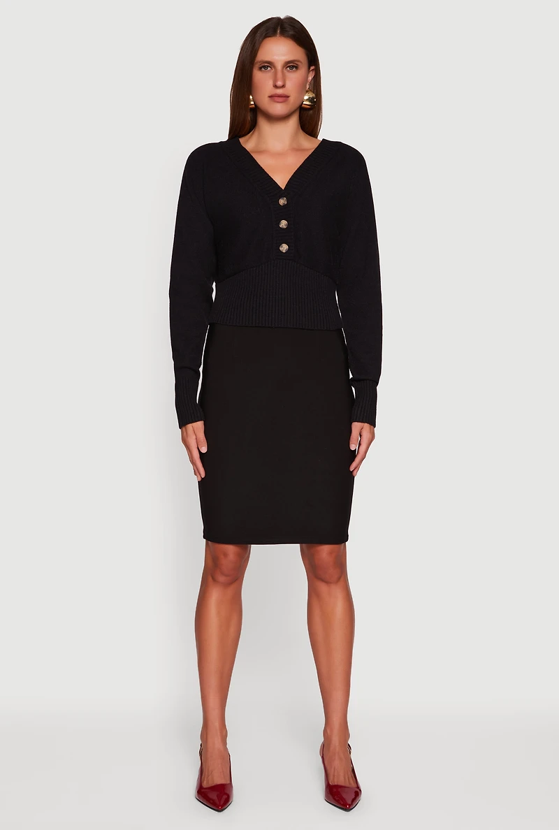 Womens Dolman Long Sleeve Lace Up Back Cardigan, Black, Size L